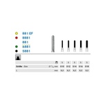 Komet timantti 881/FG fissuura pyöristetty