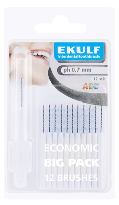 Ekulf Hammasväliharja valkoinen 0,7mm