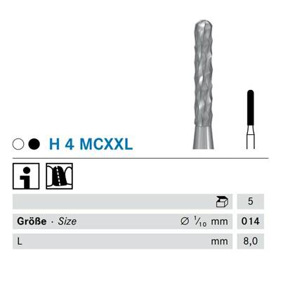 Fissuura purkupora kovamet H 4 MCXXL/014 FG pyöristetty 8m 1 x 5 kpl