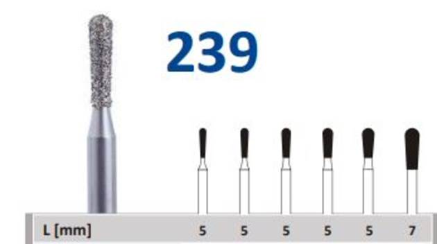 Horico timantti F 830RL(239)/021 W päärynä 5mm 1 x 1 kpl