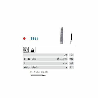 Komet endotimantti F 8851/012 FG safe end 1 x 5 kp