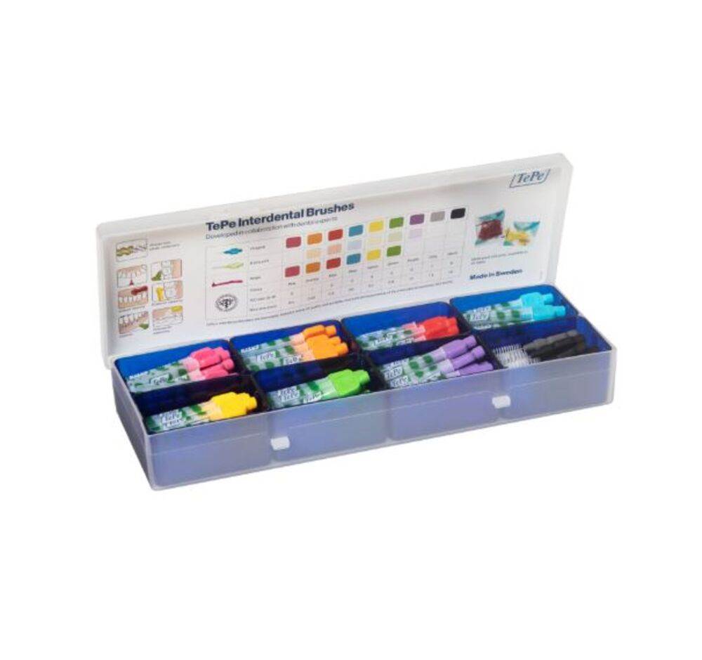 Laatikosto hammasväliharjoille Tepe 8x15kpl