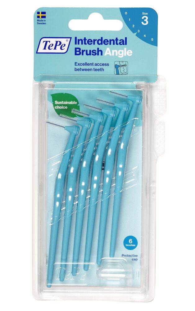 Tepe Angle Hammasväliharja 0,6mm sininen